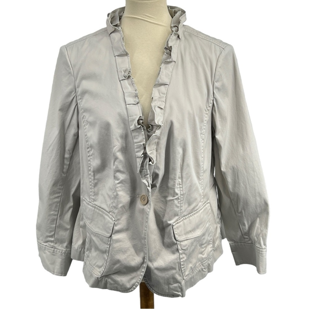 Women's Ruffled Gray Jacket
